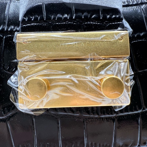 New in the Box BRANDON BLACKWOOD Black Croc ELIZABETH DOCTOR BAG - Picture 4 of 11